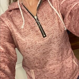Pink Half-Zip Hoodie